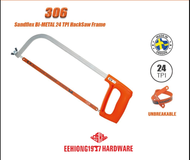 BAHCO 306  منشار حديد يدوي 300مم (إطار منشار)